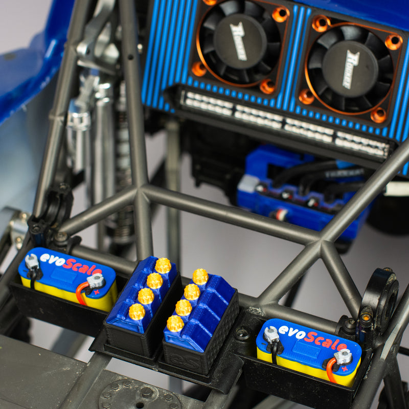 evoScale Deko Batterien Gelb/Blau passend für Traxxas UDR