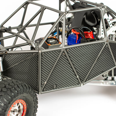 evoScale Seitenpaneele Carbon Design Orange passend für Traxxas UDR